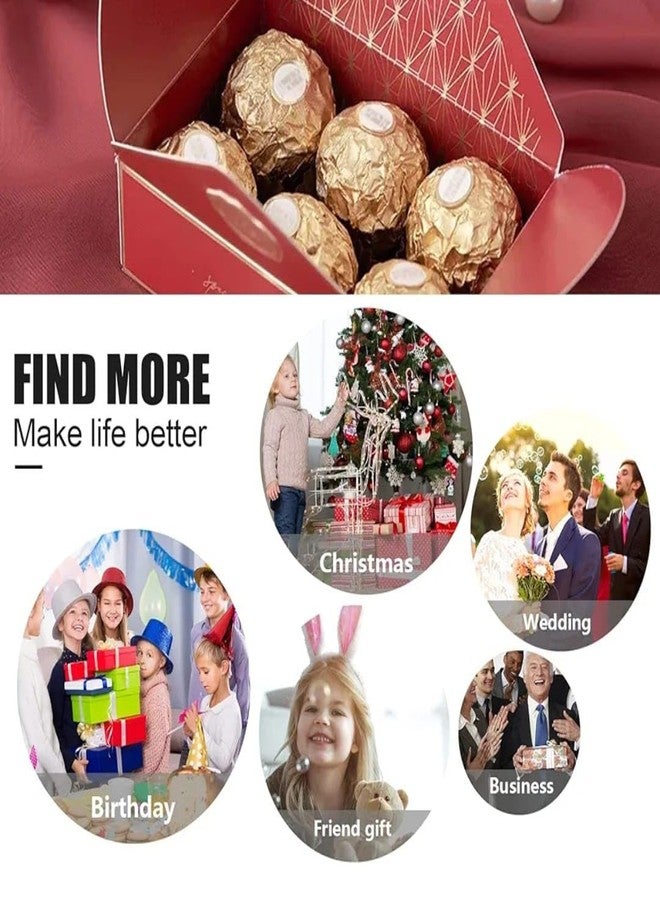 VRB Dec علب هدايا VRB Dec مكونة من 10 قطع للتغليف/علب هدايا للتقديم، علب هدايا فارغة، علب هدايا للتقديم، هدايا للتوزيع، شوكولاتة، فواكه مجففة، هدايا زفاف ومناسبات دينية. (10 قطع - ألوان متنوعة) - Image 4